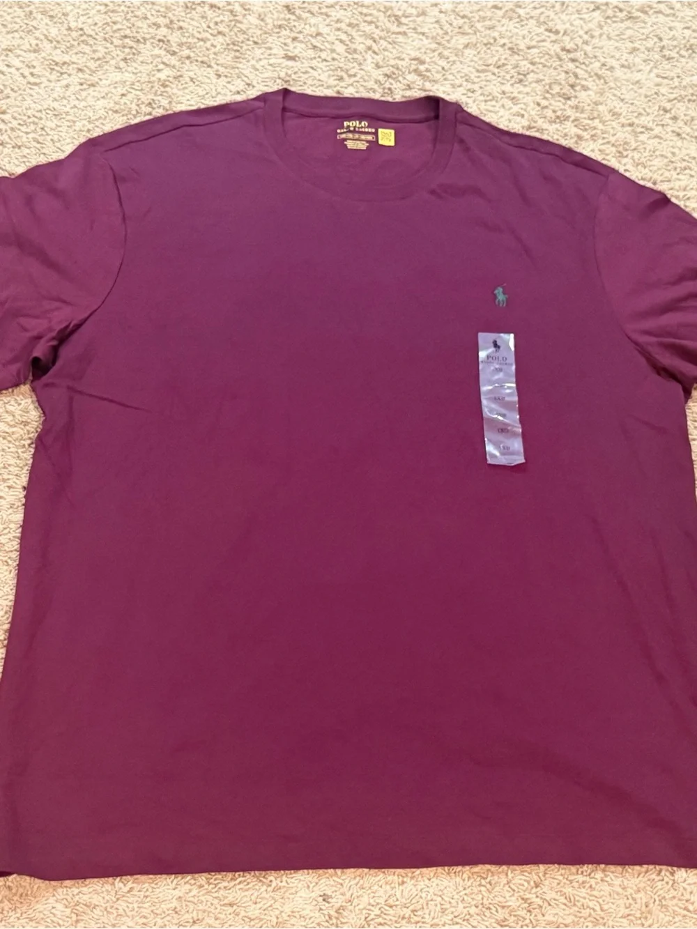New Polo Ralph Lauren T-Shirt Tee Men's 1XB Maroon Pony NWOT